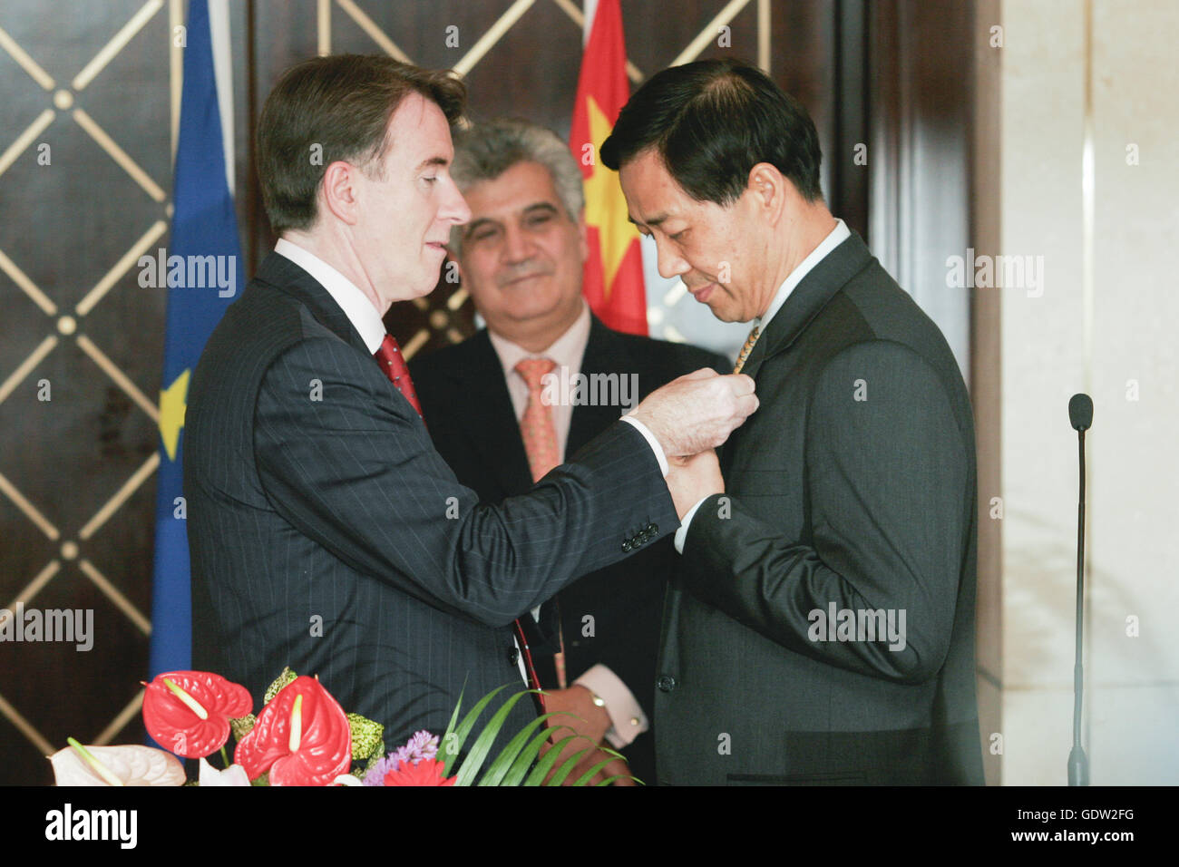 EU-Handelskommissar Peter Mandelson Stockfoto