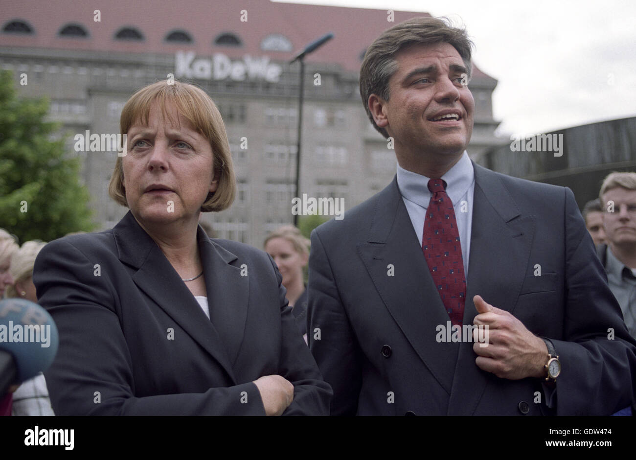 Merkel und Steffel Stockfoto
