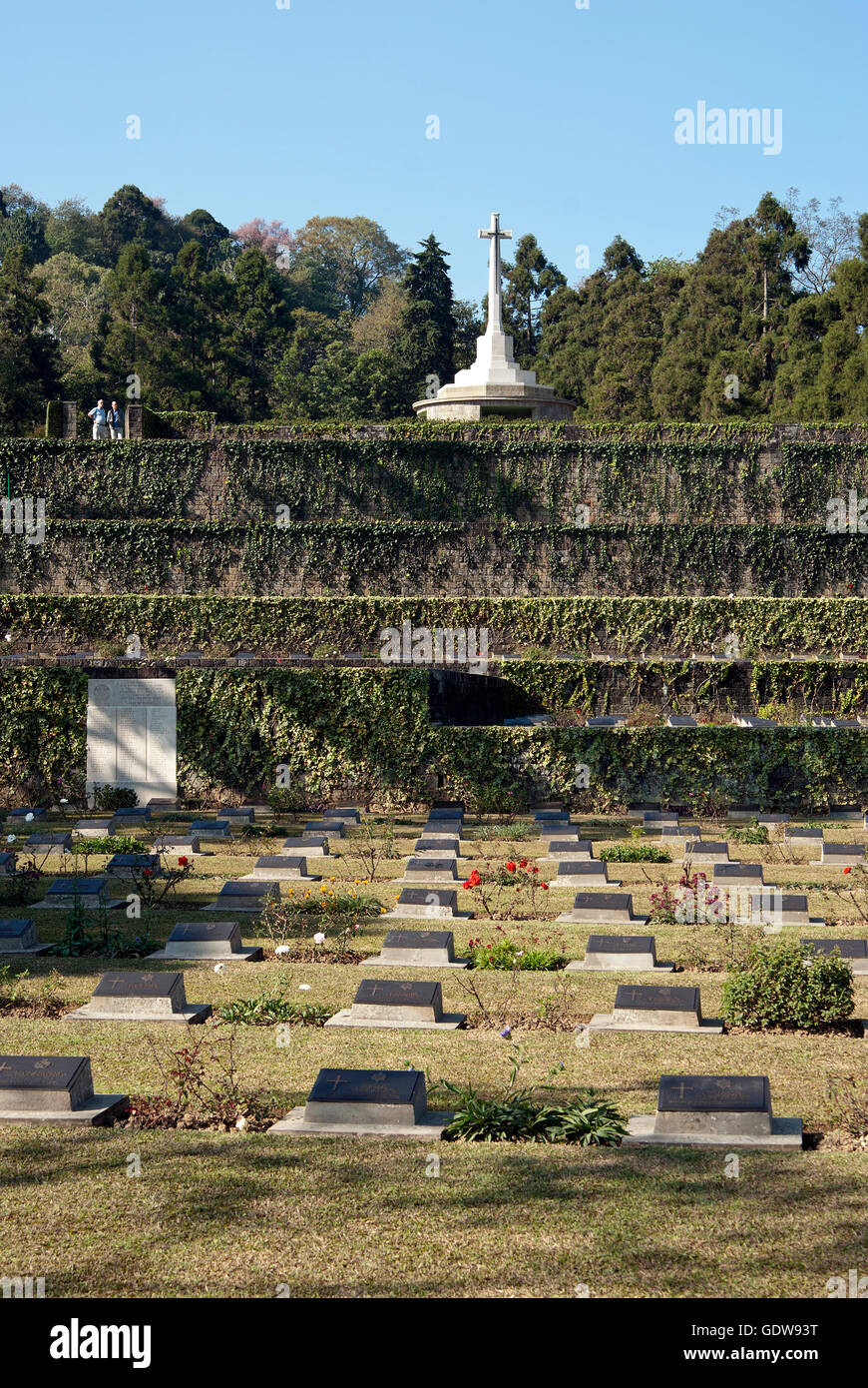 Das Bild des 2. Welt Krieg Friedhof Khima, Nagaland, Indien Stockfoto