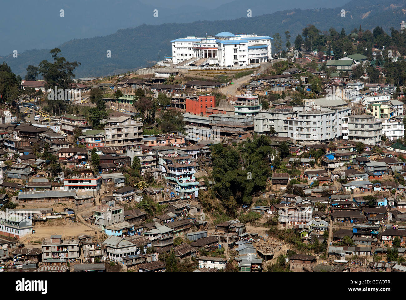 Das Bild von Kohima, Hauptstadt von Nagaland, Indien Stockfoto