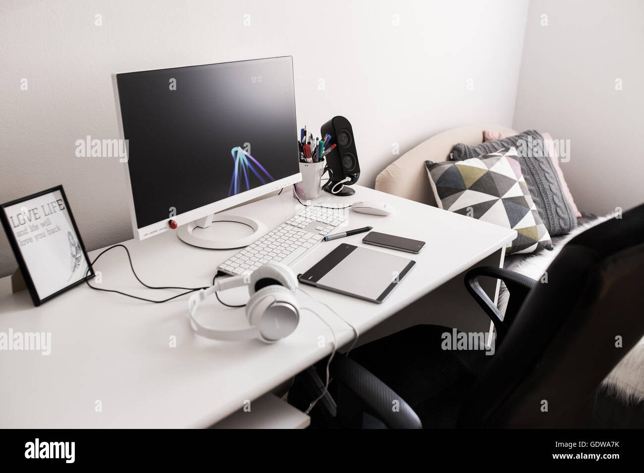 Home-Office, Schreibtisch Stockfoto