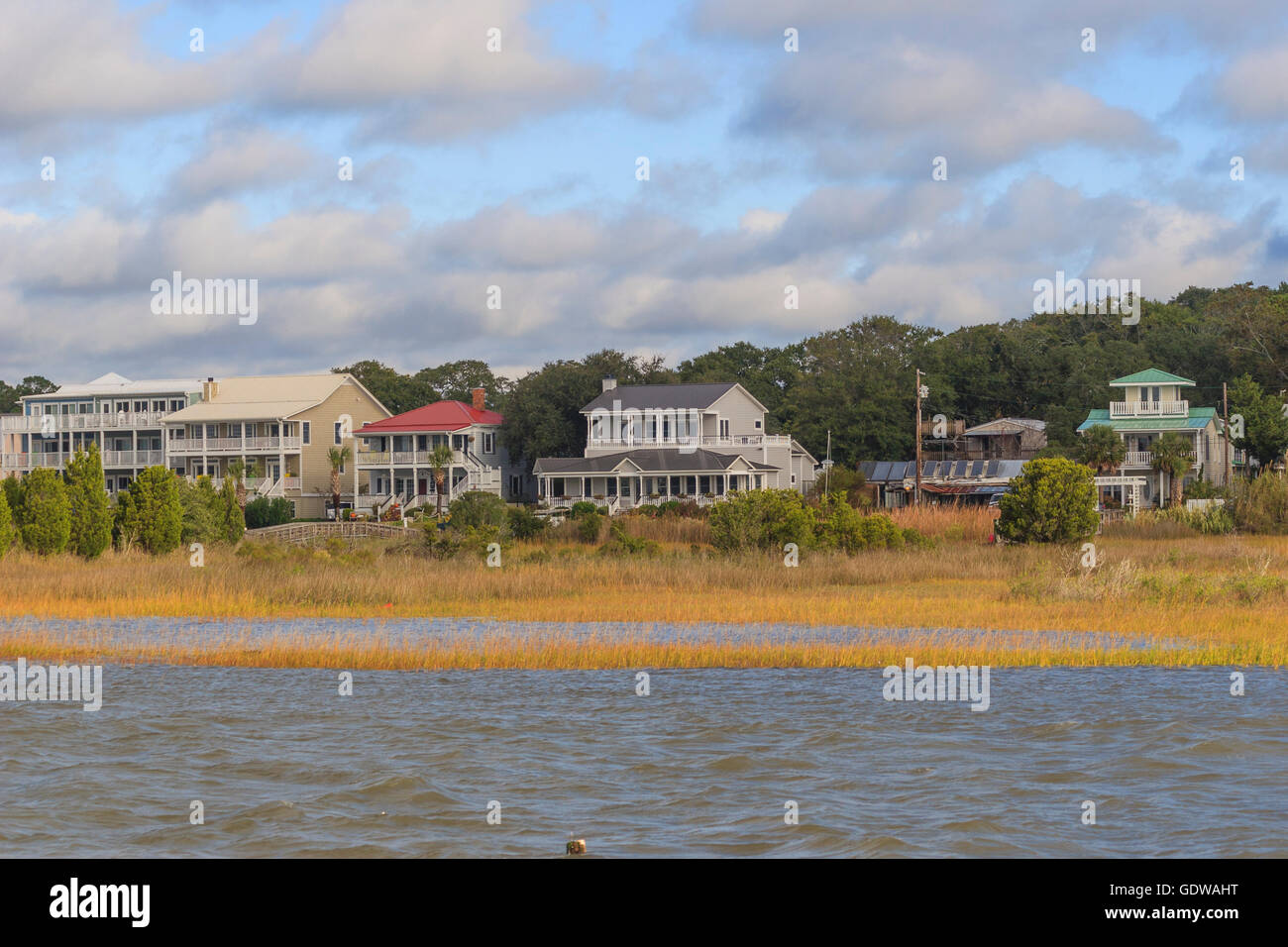 Bald Head Island ist eine Insel und Dorf befindet sich auf der Ostseite