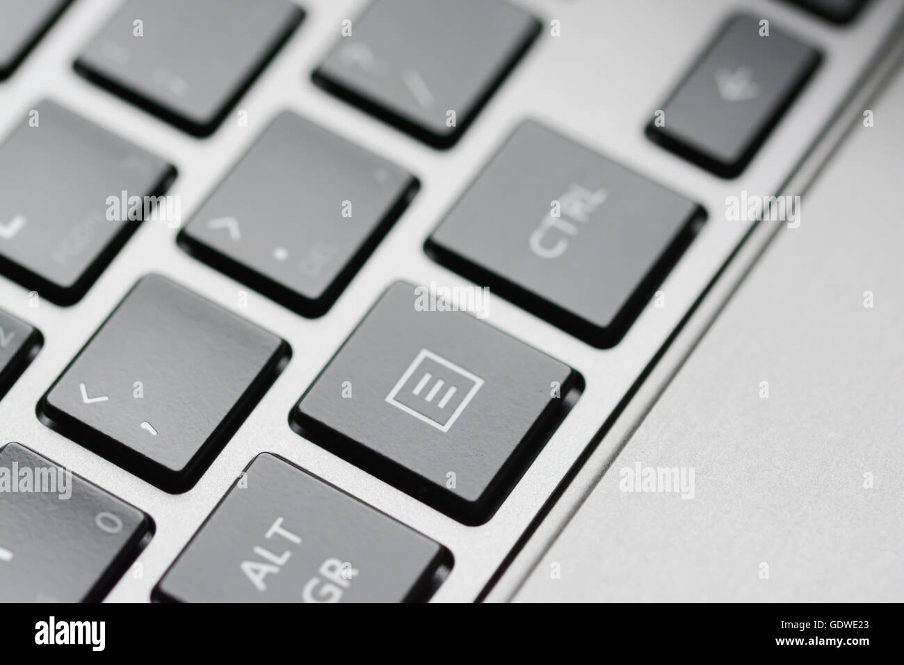 Notebook Tastatur Nahaufnahme oder Makro-detail Stockfoto