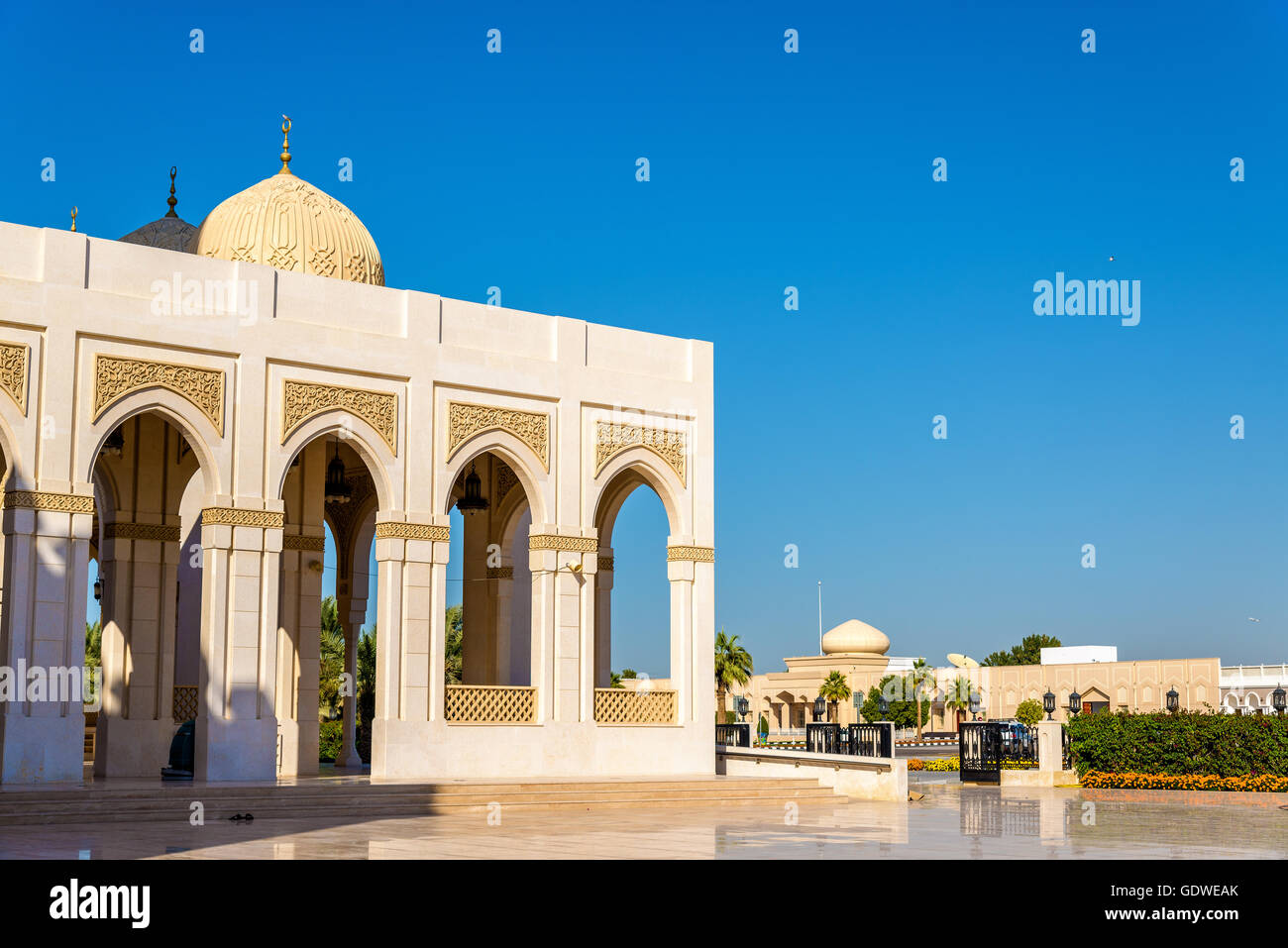 Blick auf Zabeel Moschee in Dubai, Vereinigte Arabische Emirate Stockfoto