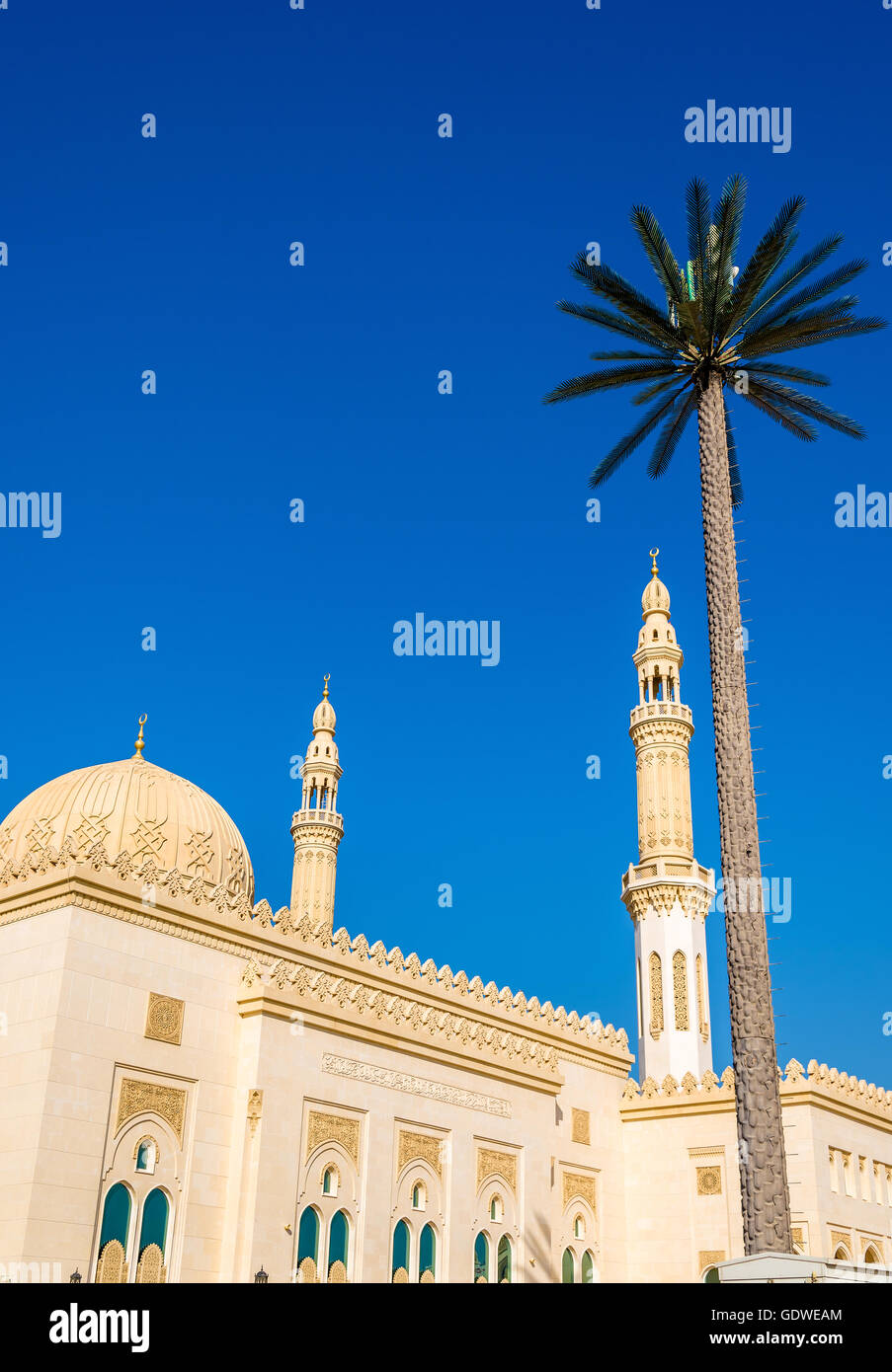 Blick auf Zabeel Moschee in Dubai, Vereinigte Arabische Emirate Stockfoto