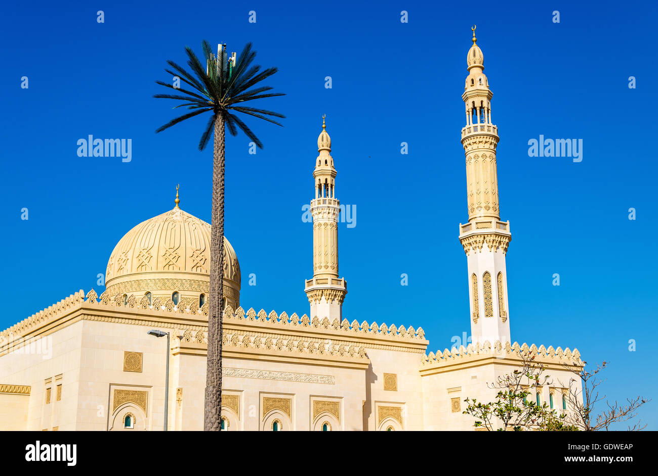 Blick auf Zabeel Moschee in Dubai, Vereinigte Arabische Emirate Stockfoto