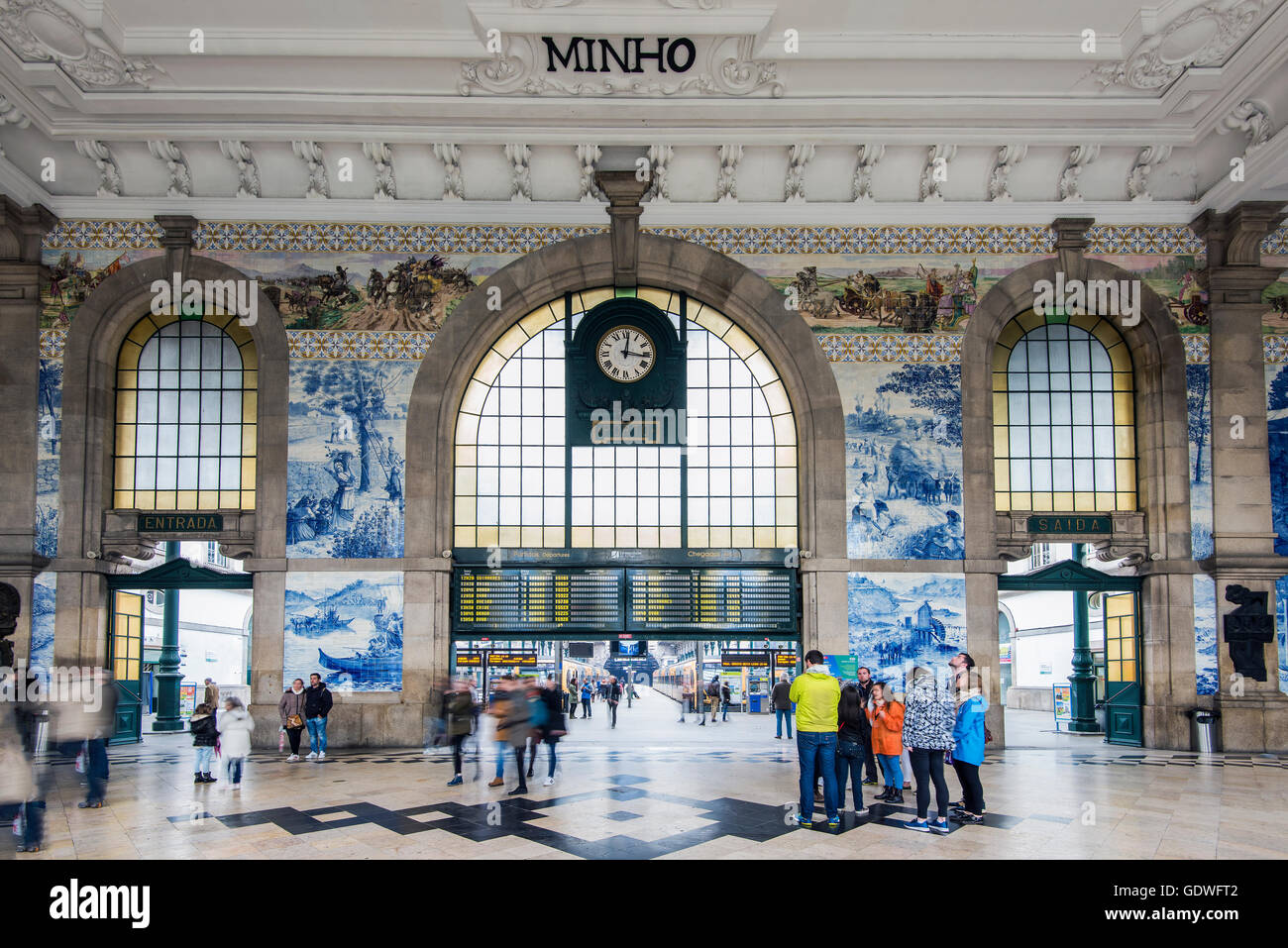 Sao Bento Bahnhof, Porto, Portugal Stockfoto