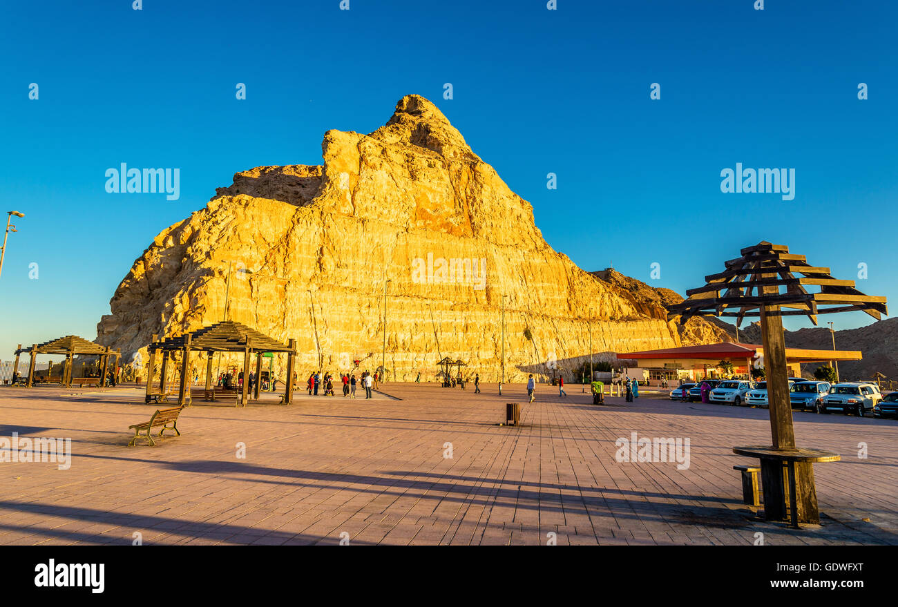 Erholungsgebiet auf Jebel Hafeet Berg in der Nähe von Al Ain, Vereinigte Arabische Emirate Stockfoto