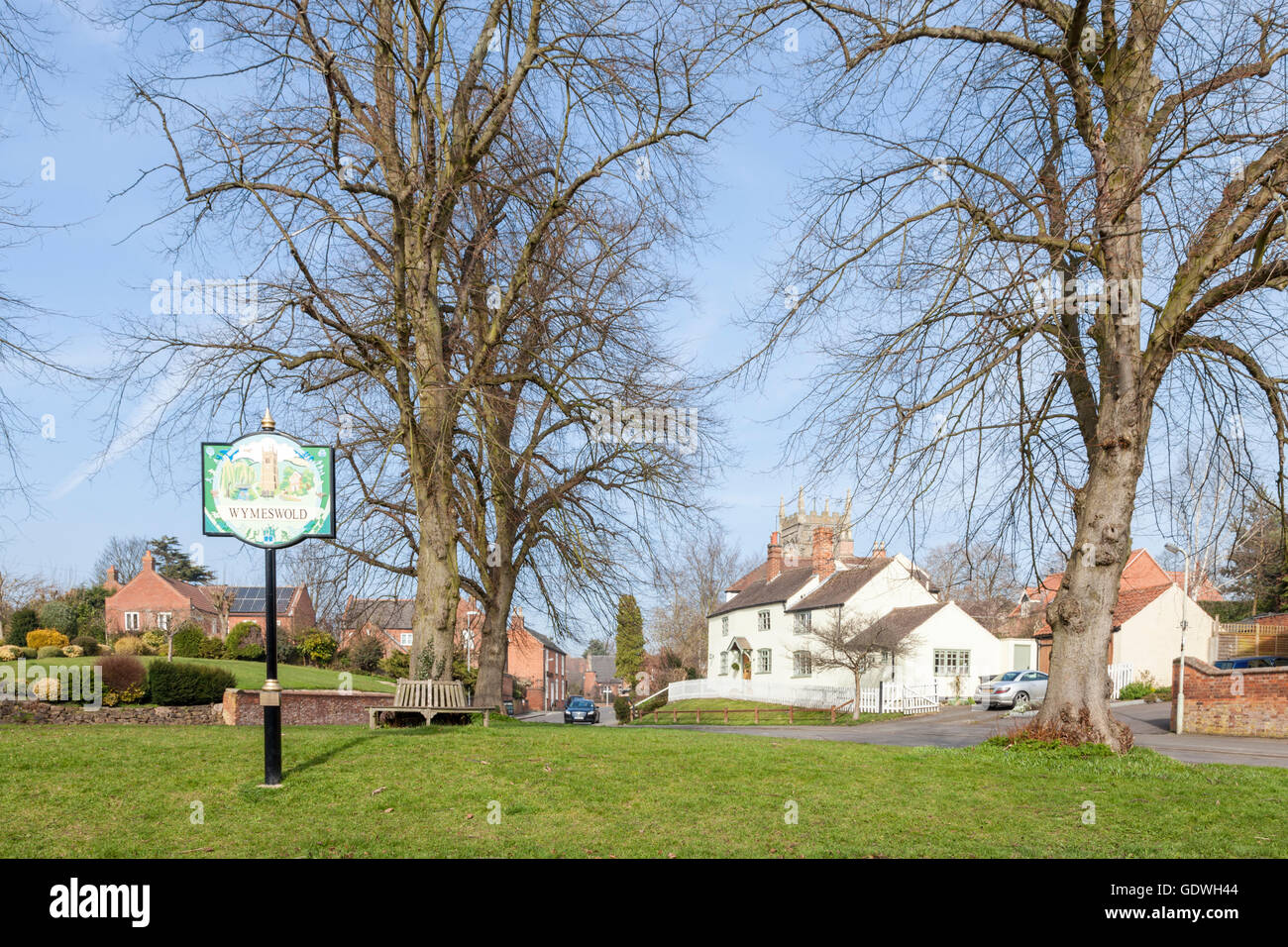 Wymeswold Dorfanger, Leicestershire, England, UK Stockfoto