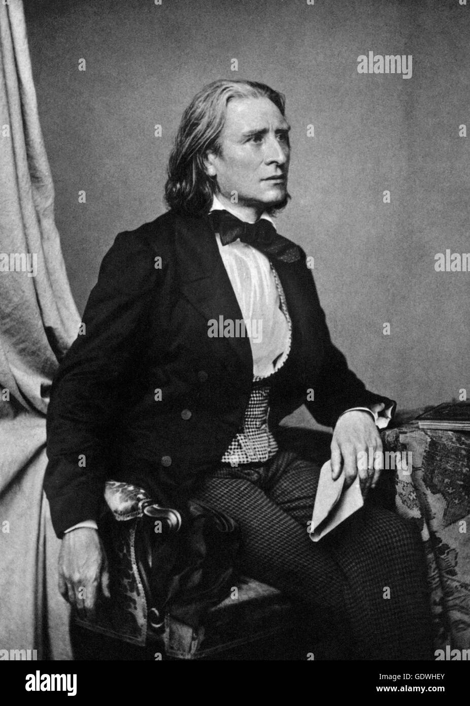 Franz Liszt. Porträt der ungarische Pianist und Komponist Franz Liszt (1811-1886), von Franz Hanfstaengl, c.1860 Stockfoto