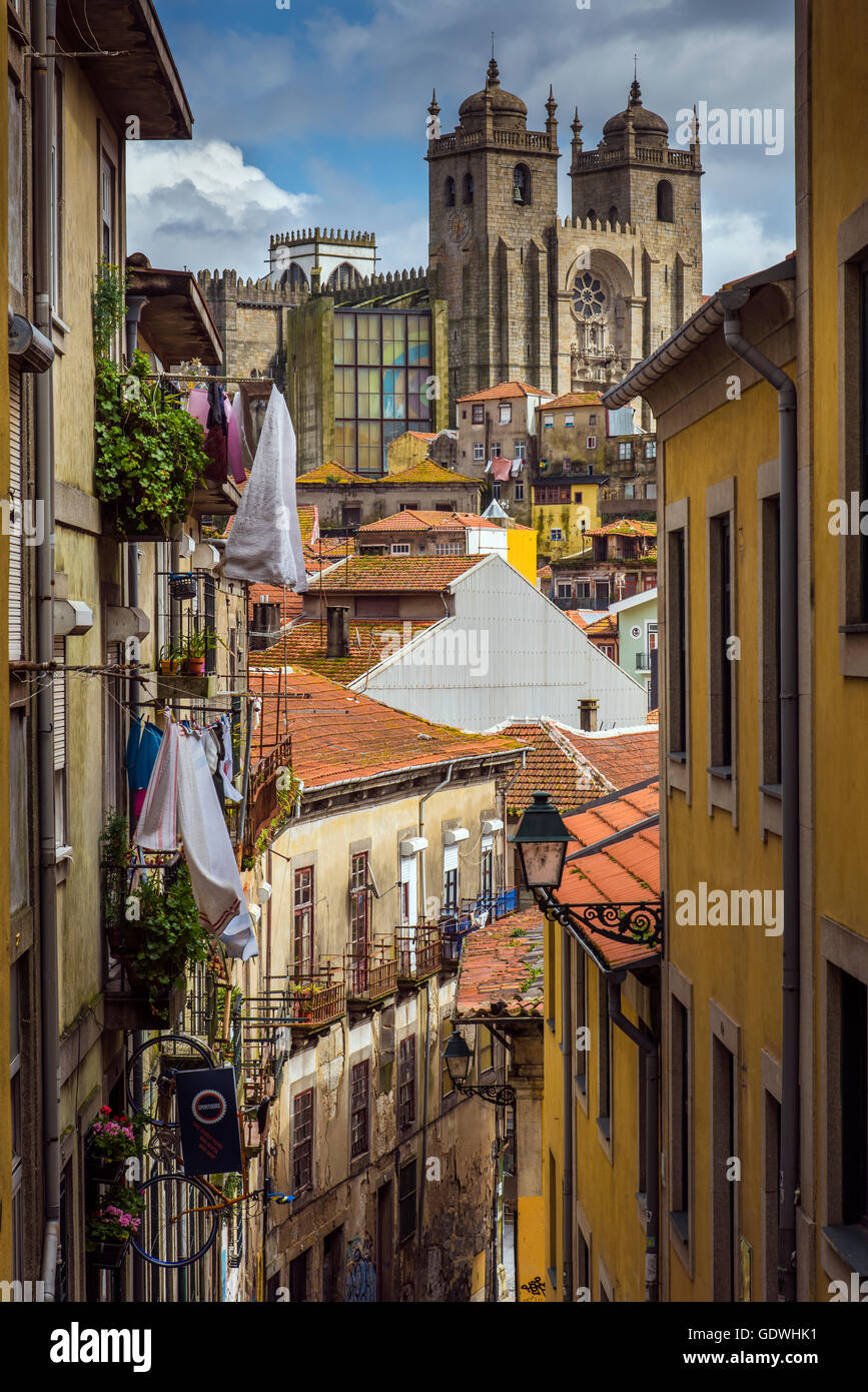 Malerischen Blick auf Ribeira Bezirk, Porto, Portugal Stockfoto