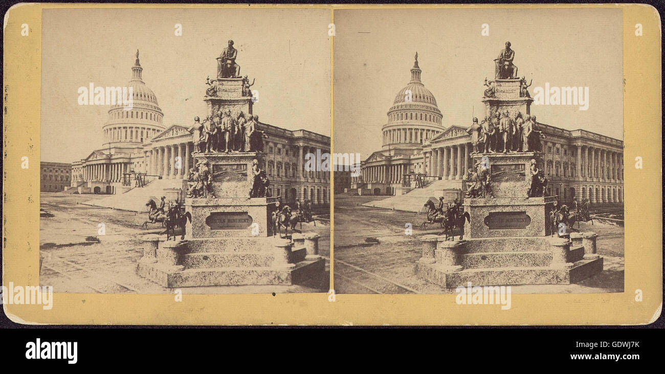 United States Capitol und vorgeschlagenen Lincoln-Denkmal, undatiert Stockfoto