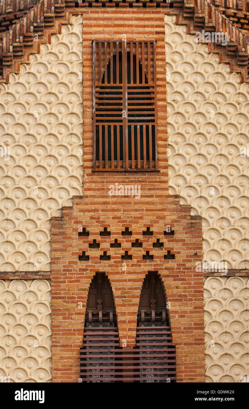 Detail des Pavellons De La Finca Güell, von Antonio Gaudi. Barcelona. Katalonien. Spanien Stockfoto