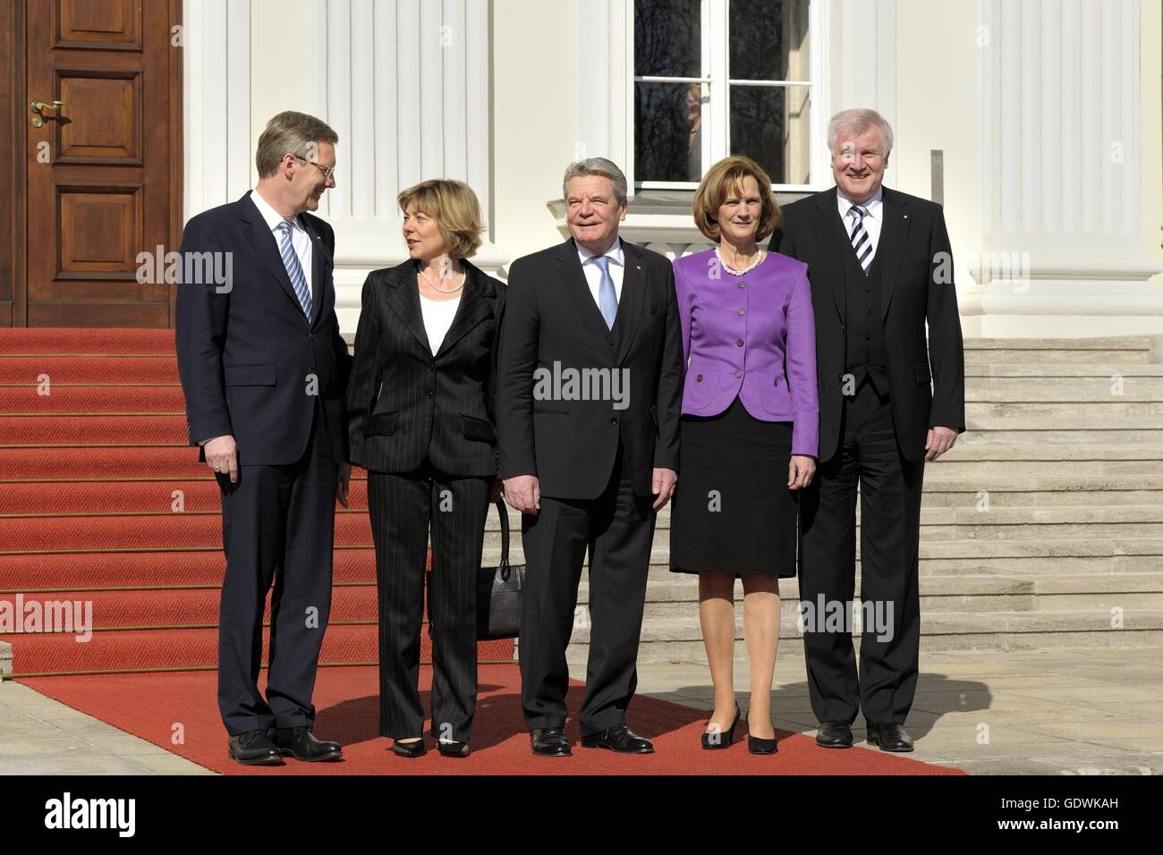 Ankunft des Bundespräsidenten Joachim Gauck im Bellevue Palace Stockfoto