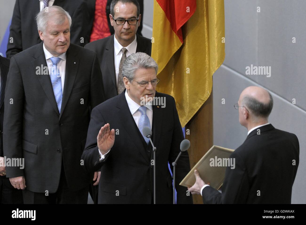 Vereidigung des Bundespräsidenten Joachim Gauck Stockfoto
