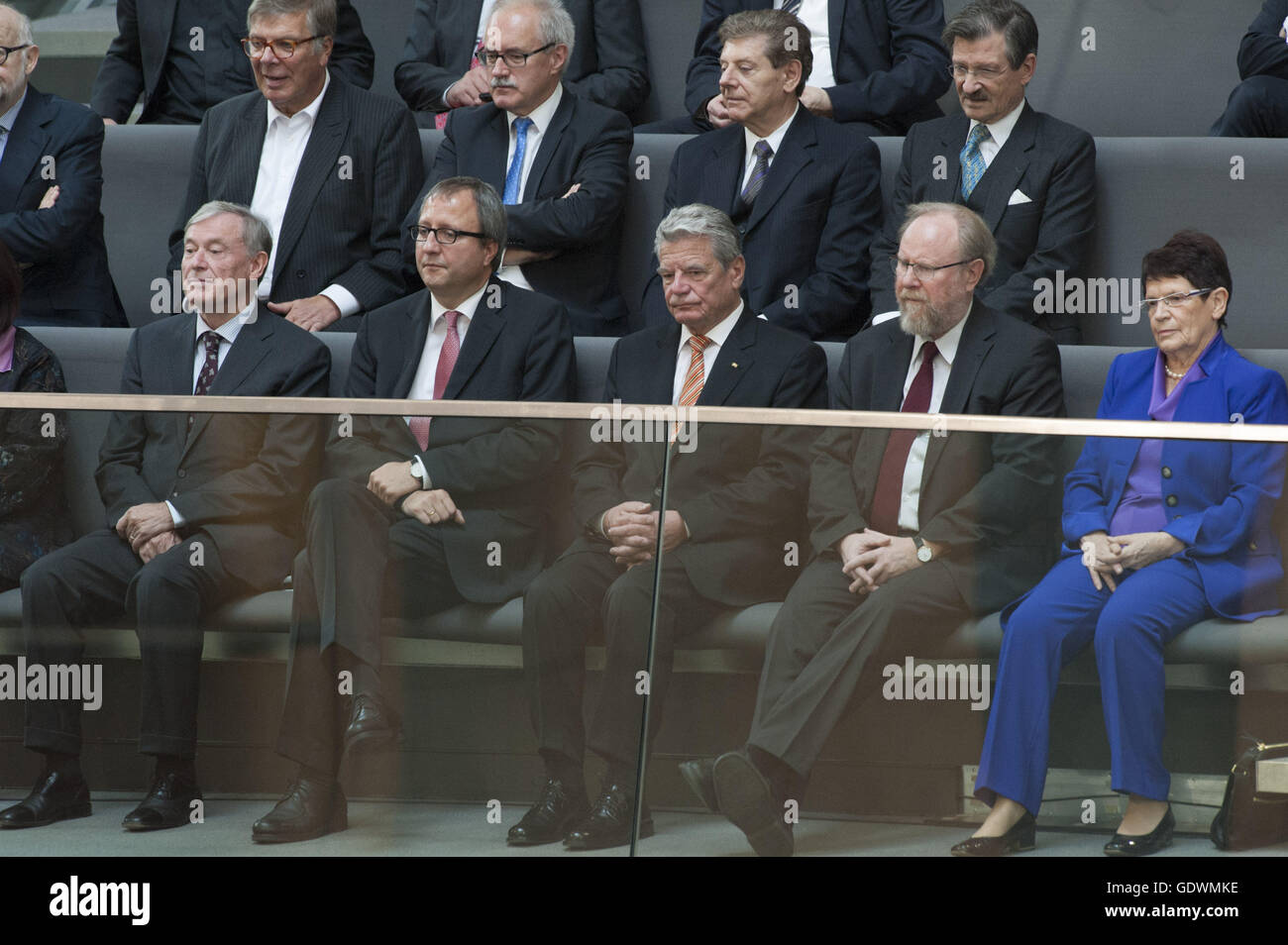 Koehler und unberechenbar, Gauck, Thierse und Süssmuth Stockfoto