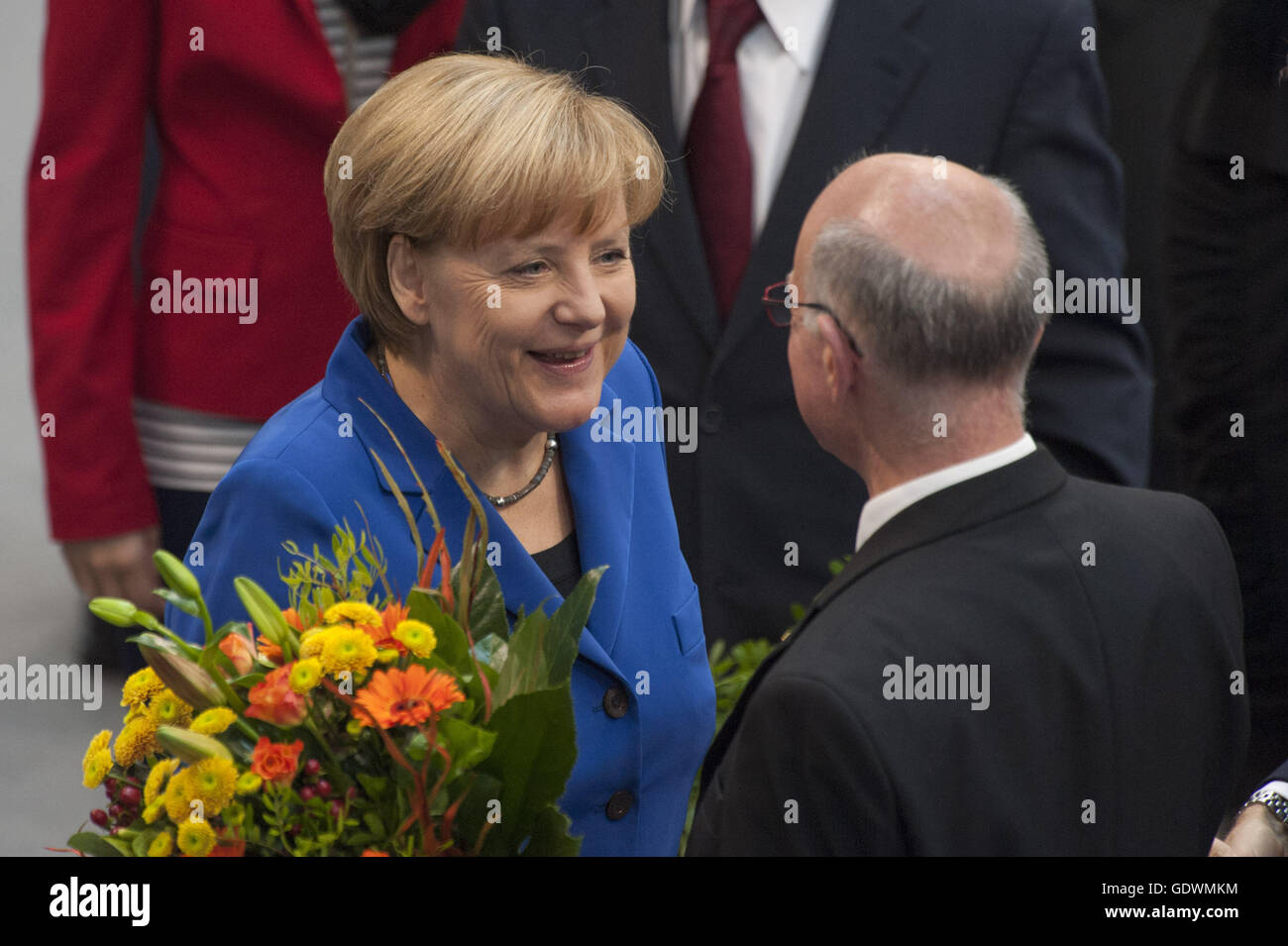 Merkel und Lammert Stockfoto