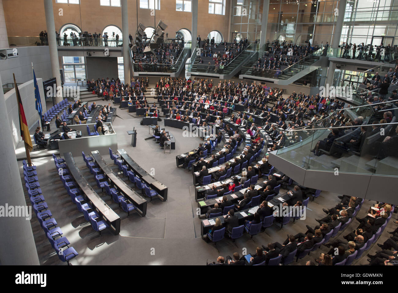 Konstituierende Sitzung des Deutschen Bundestages, der 18. Wahlperiode Stockfoto
