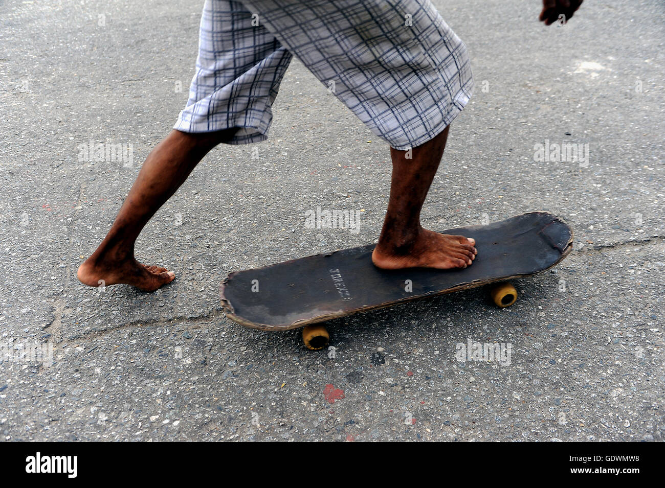 Skater in Yangon Stockfoto