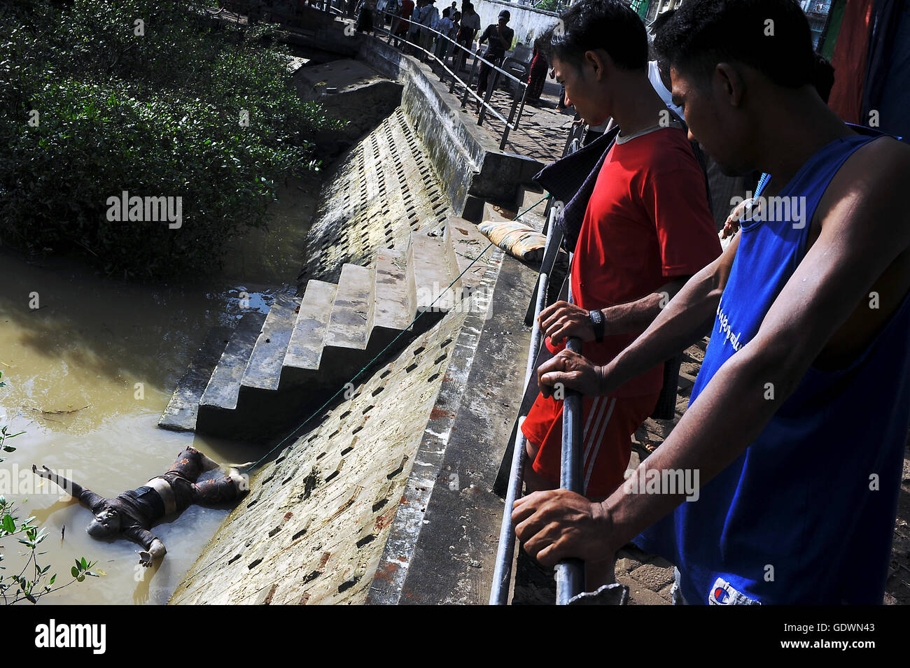 Ertrunkenen Körper Stockfoto