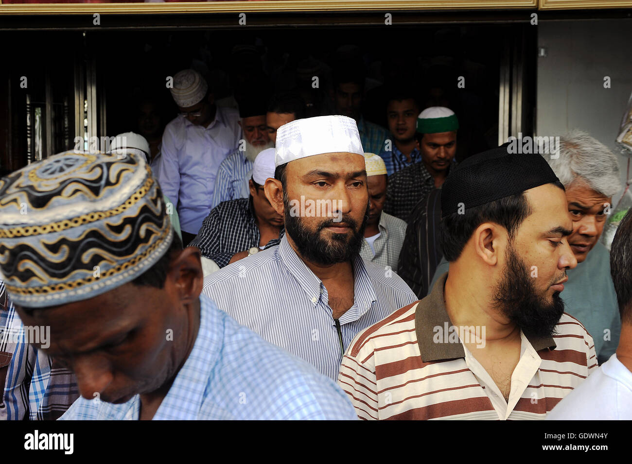 Nach dem Freitagsgebet in Yangon Stockfoto