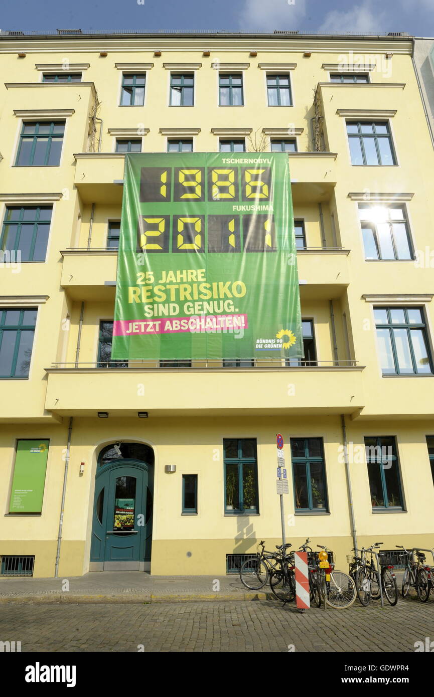 Das Büro von Bündnis 90 / die grünen Stockfoto