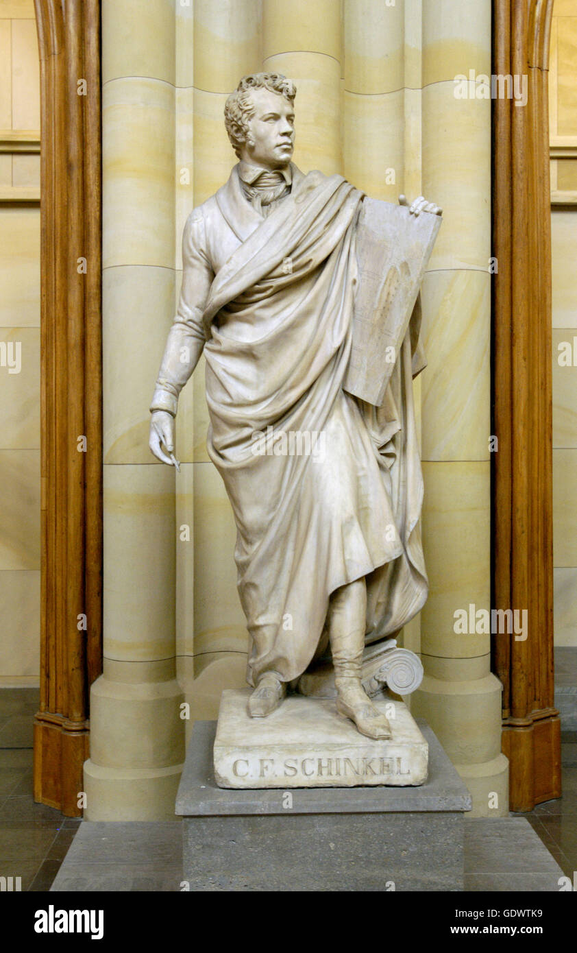 Statue von Karl Friedrich Schinkel Stockfoto