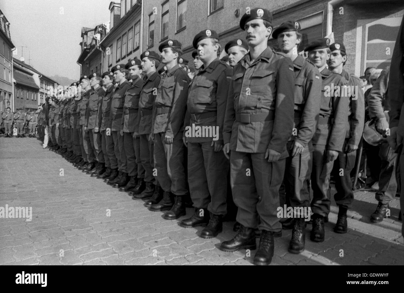 Die erste öffentliche feierliches Versprechen der Rekruten in der Gegend des östlichen Befehls Bundeswehr Stockfoto