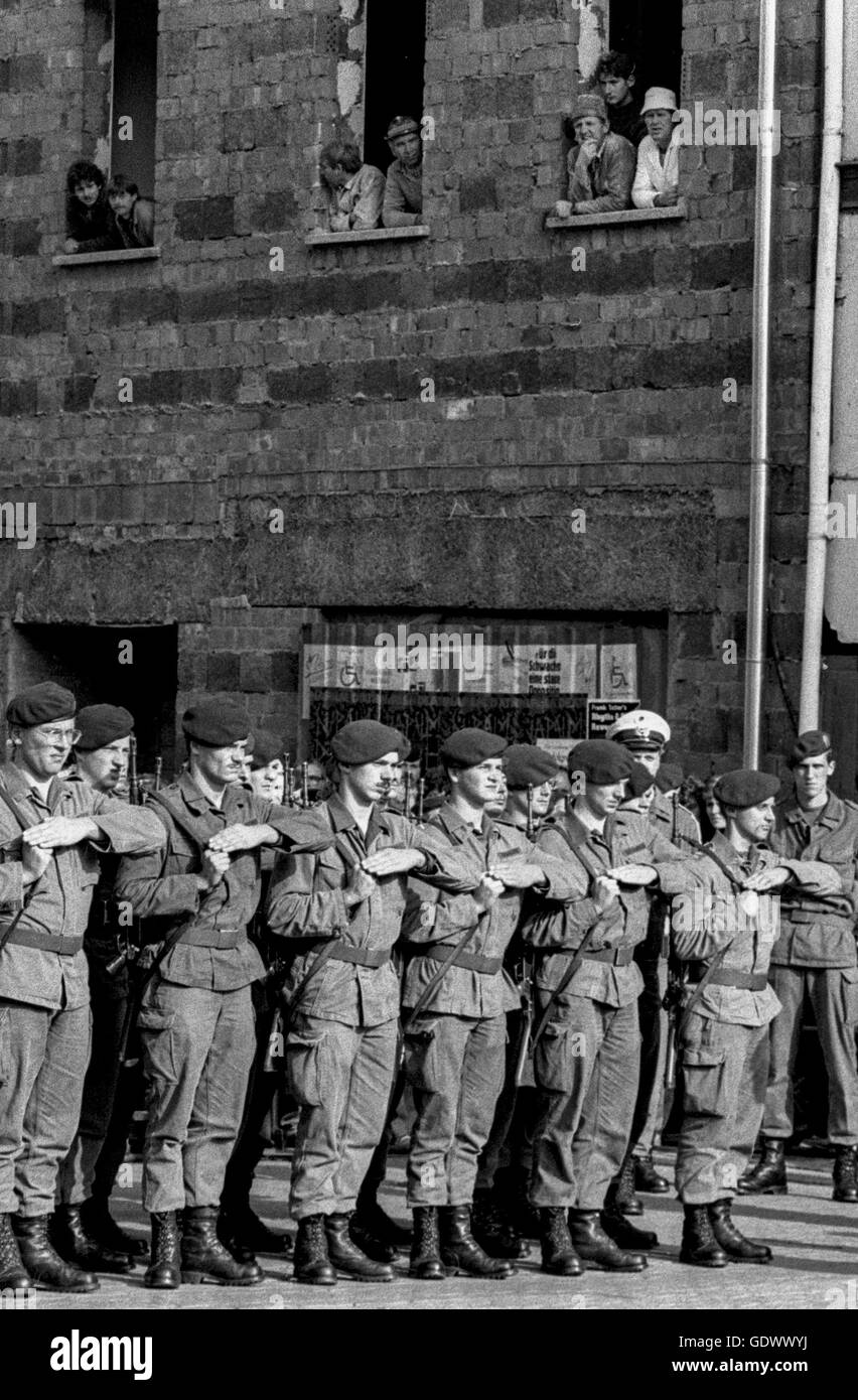 Die erste öffentliche feierliches Versprechen der Rekruten in der Gegend des östlichen Befehls Bundeswehr Stockfoto