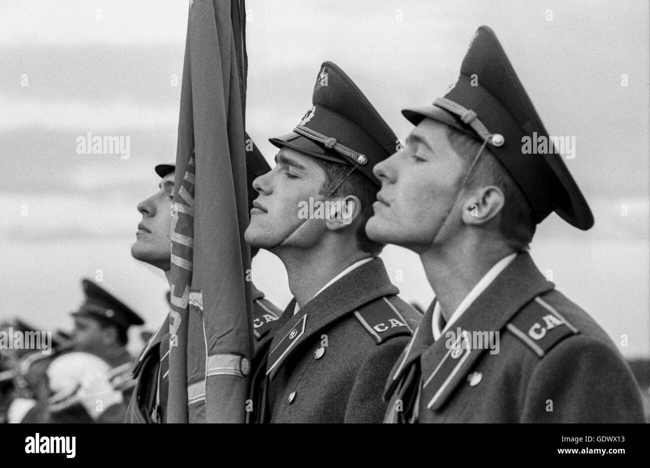 Soldaten in der sowjetischen Garnison Mahlwinkel Stockfoto