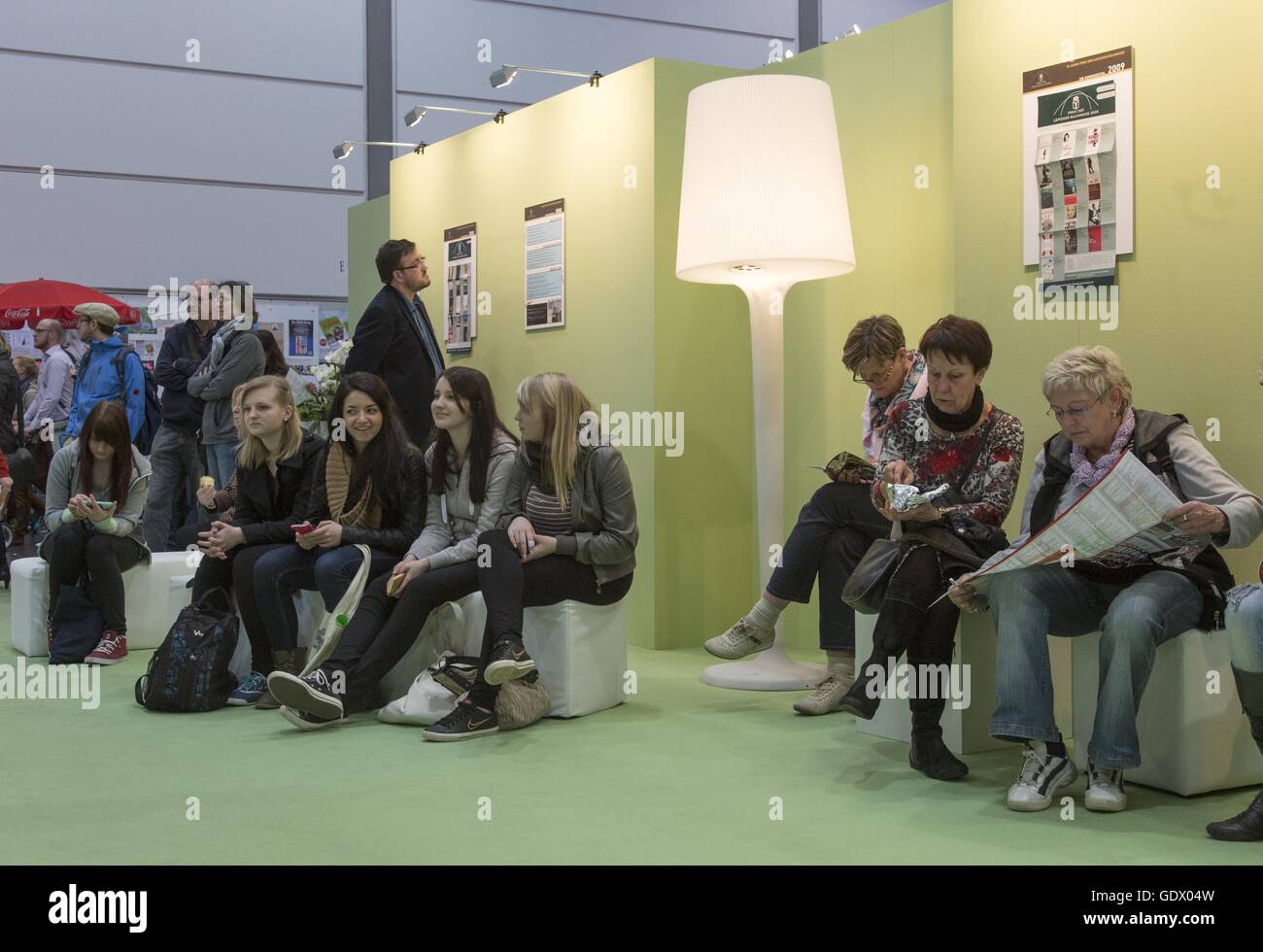 Die Leipziger Buchmesse Stockfoto