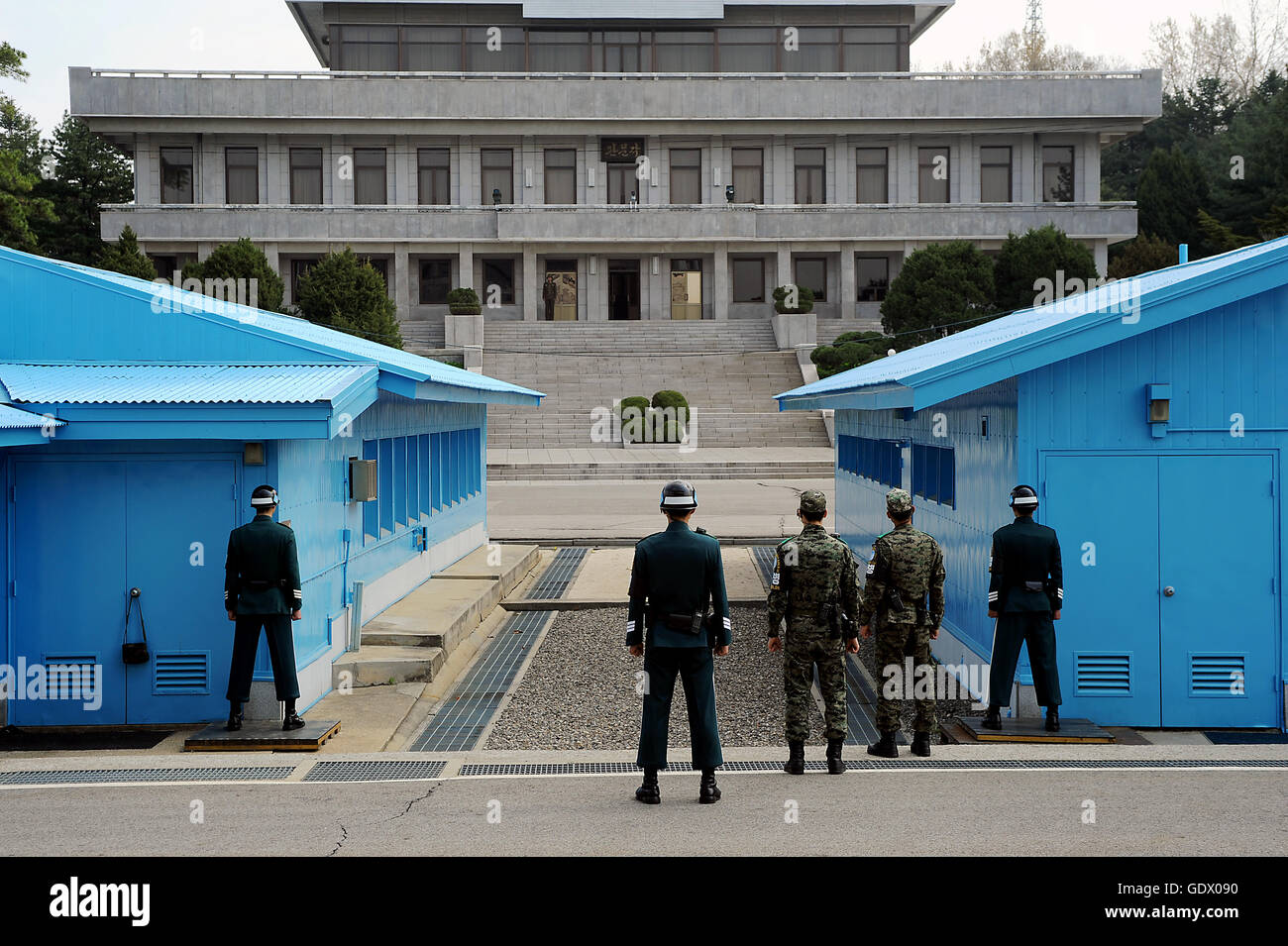 Grenze zwischen Nordkorea und Südkorea Stockfotografie Alamy