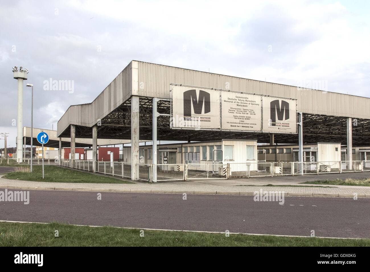 Gedenkstaette Deutsche Hektar Marienborn (Memorial an die deutsche Teilung Marienborn) Stockfoto