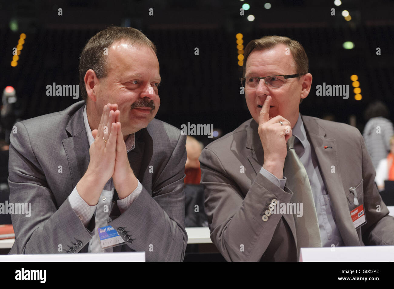 Wulf Gallert und Bodo Ramelow in Berlin, Deutschland, 2014 Stockfoto