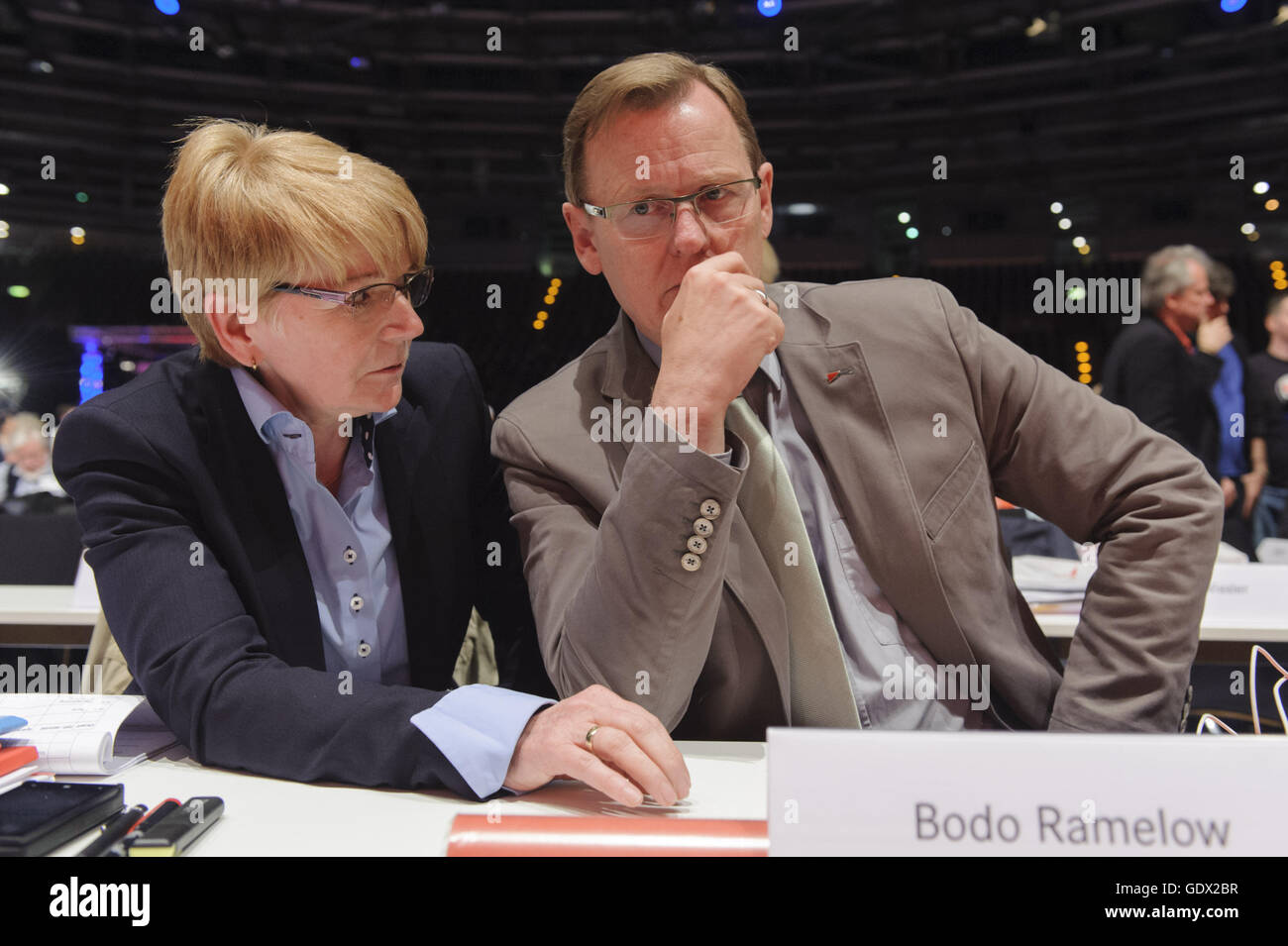 Gabi Zimmer und Bodo Ramelow in Berlin, Deutschland, 2014 Stockfoto