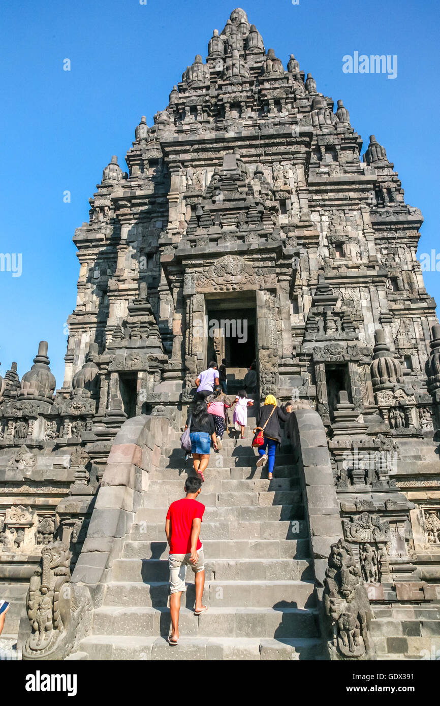 Indonesien Zentral Java Prambanan unglaubliche Hindu Tempel von Prambanan Adrian Baker Stockfoto