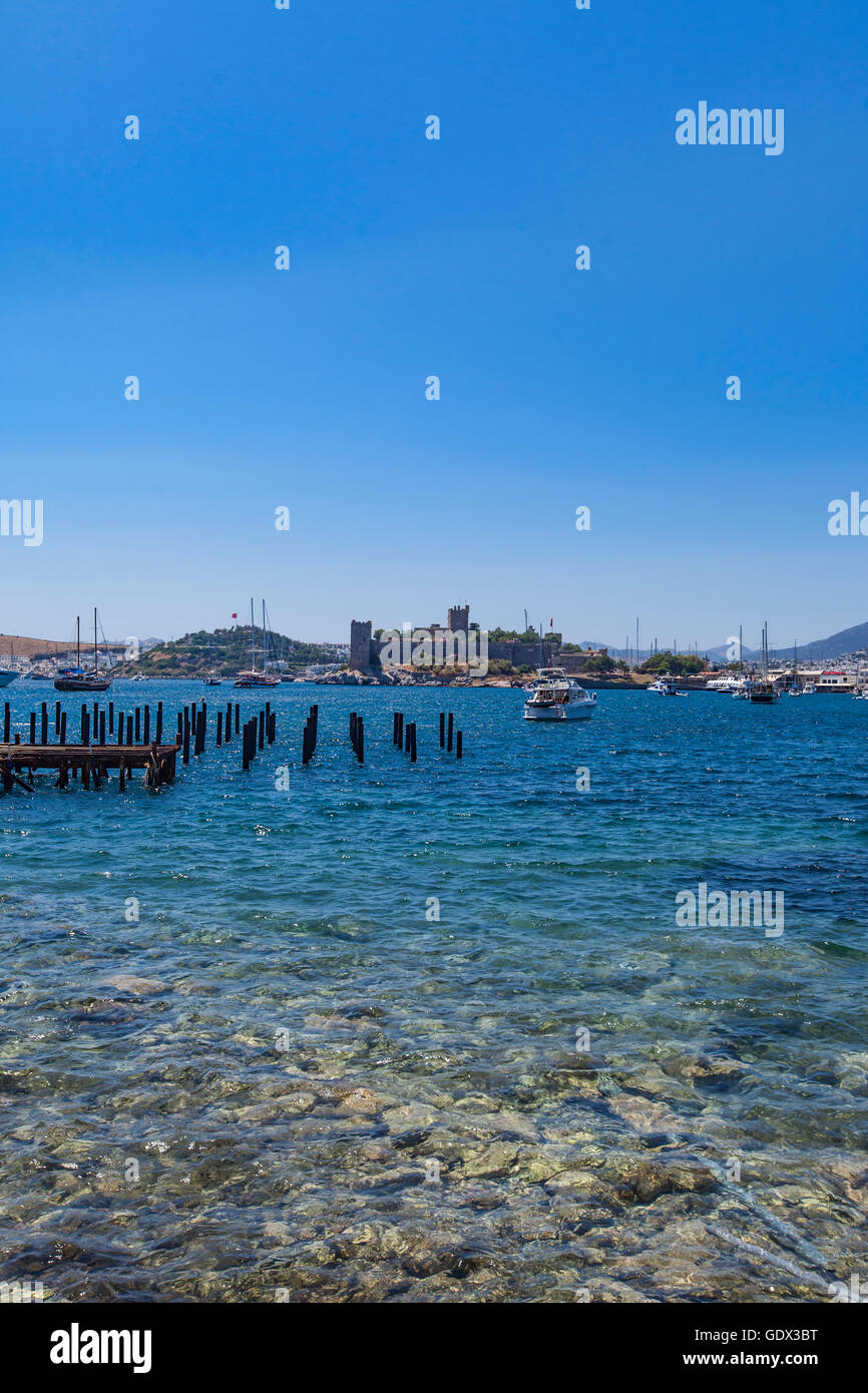 Detail vom Hafen in Bodrum, Türkei Stockfoto