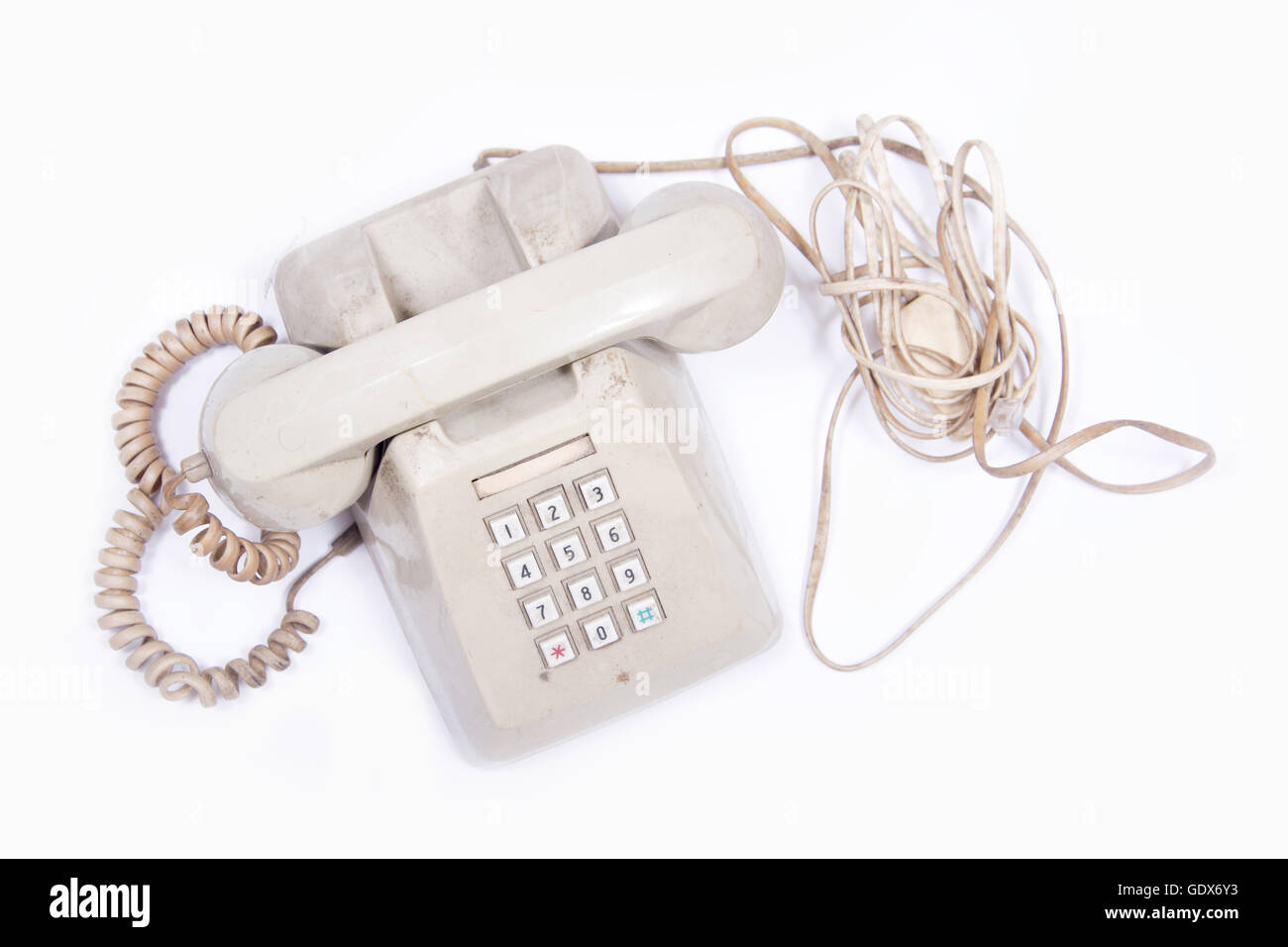 Vintage alte Telefon benutzen. Stockfoto