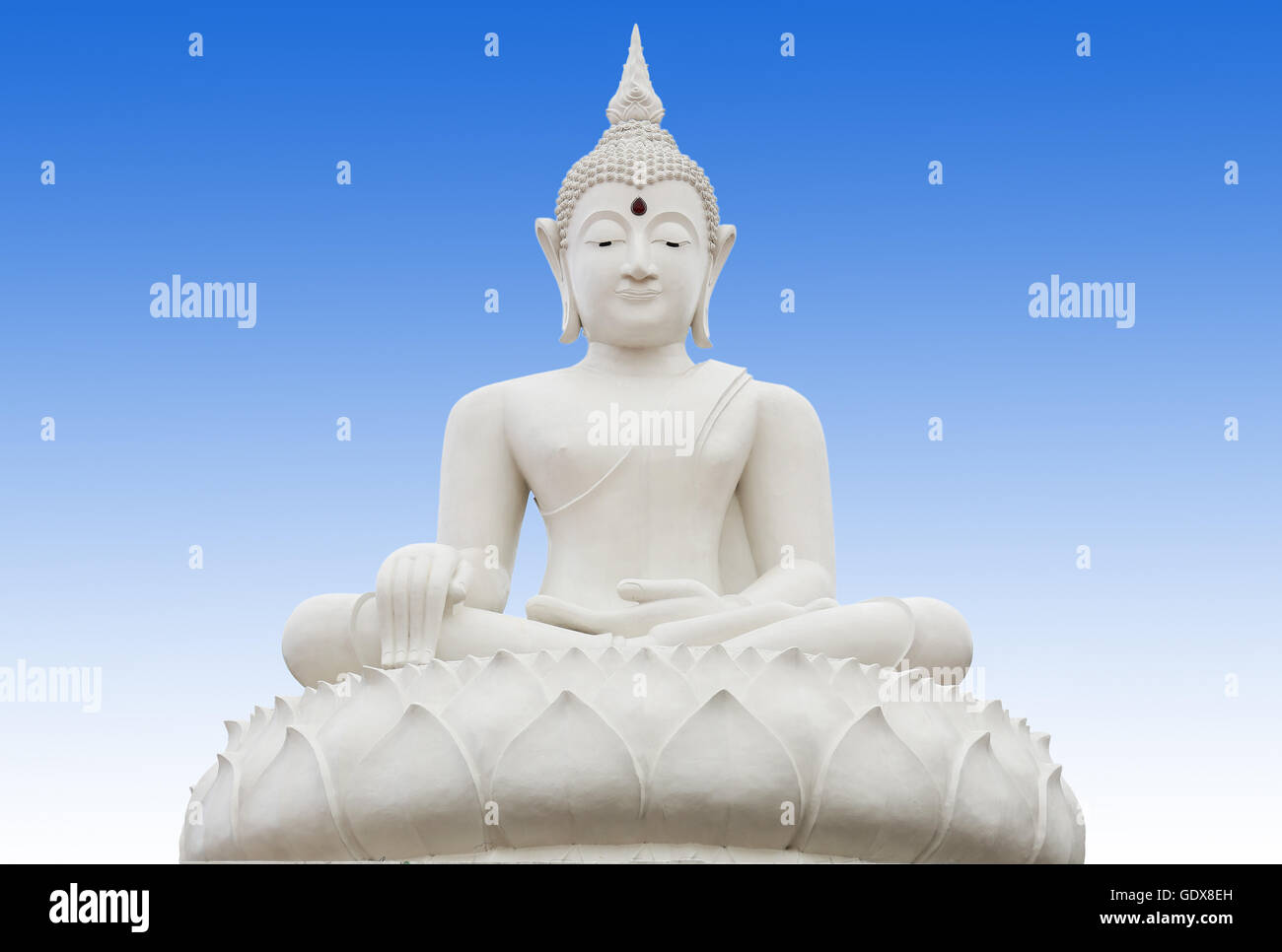 Weiße buddha Stockfoto