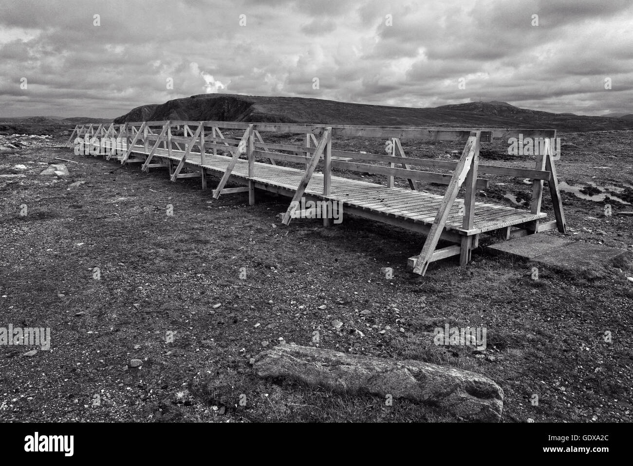 RAF Aird Uig-verlassenen Militärstützpunkt, Isle of Lewis Stockfoto