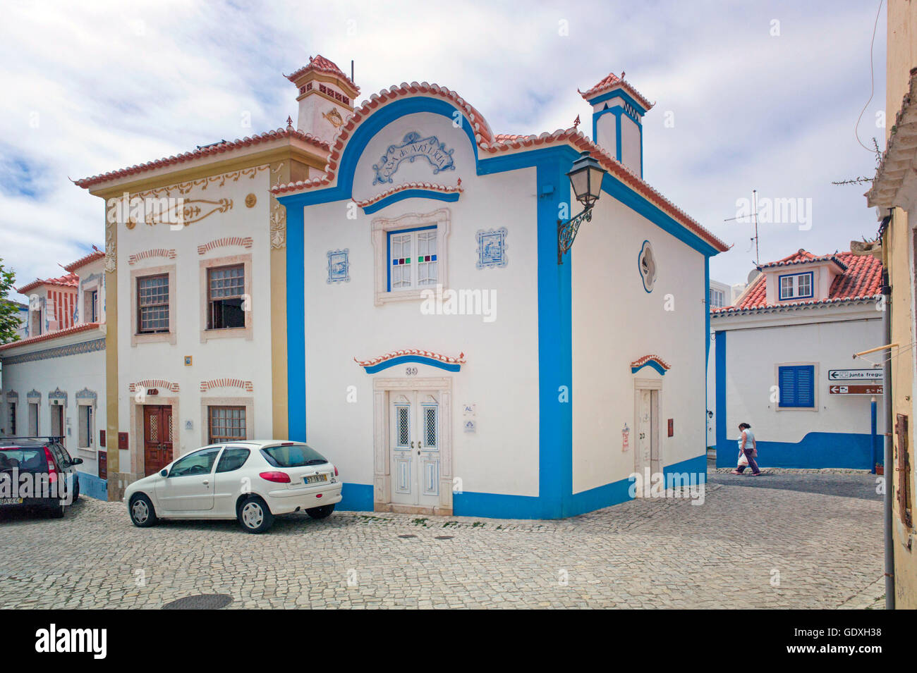 Zentrum von Ericeira, Portugal, 2014 Stockfoto