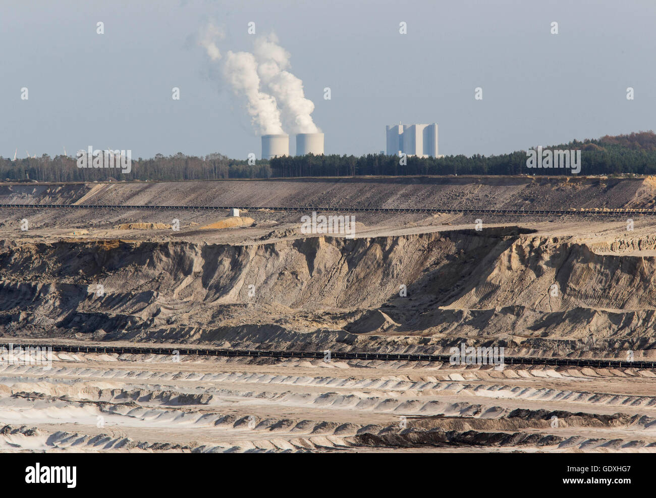Der Tagebau abbauen Welzow verklagt von Vattenfall Stockfoto