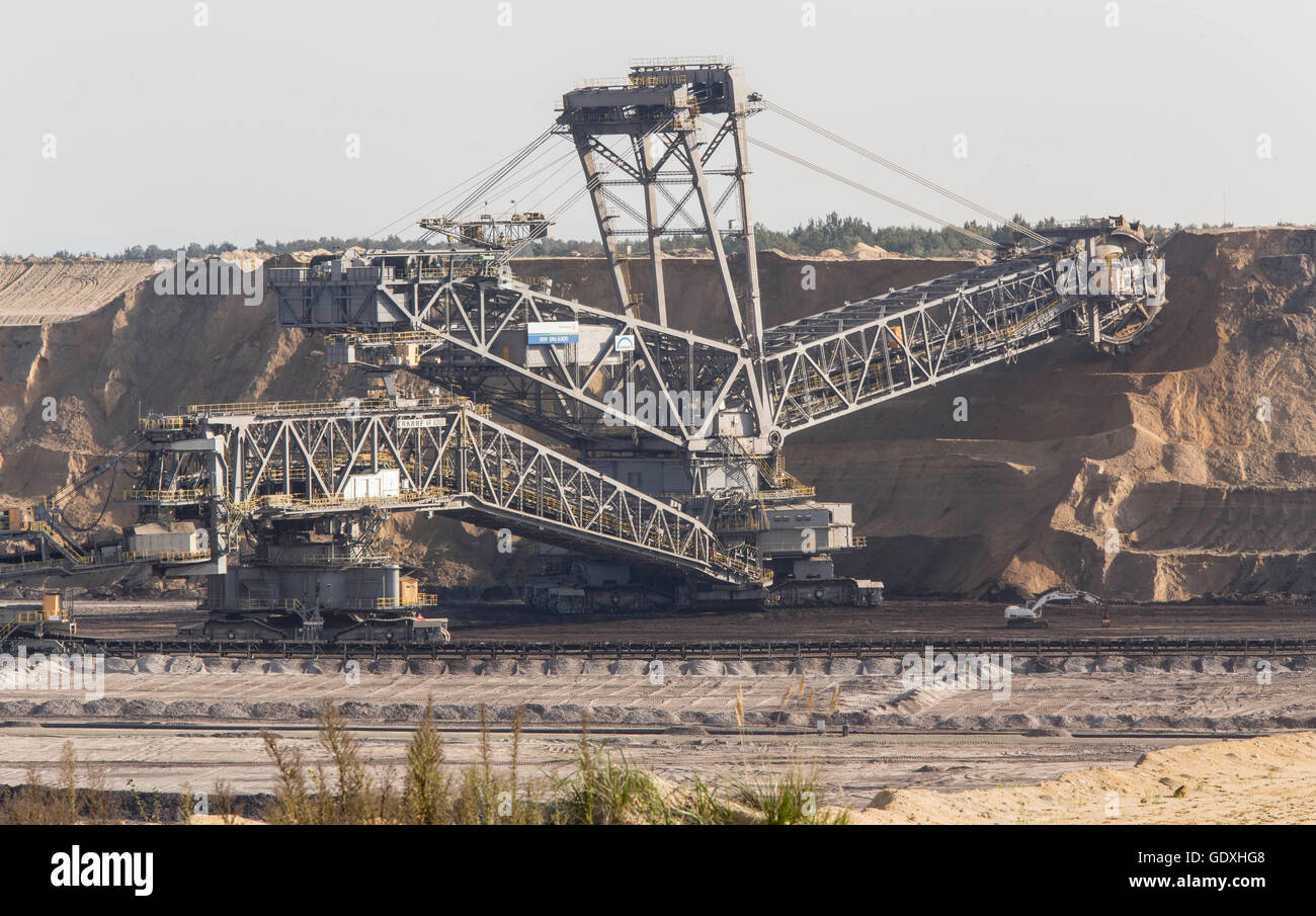 Der Tagebau abbauen Welzow verklagt von Vattenfall Stockfoto