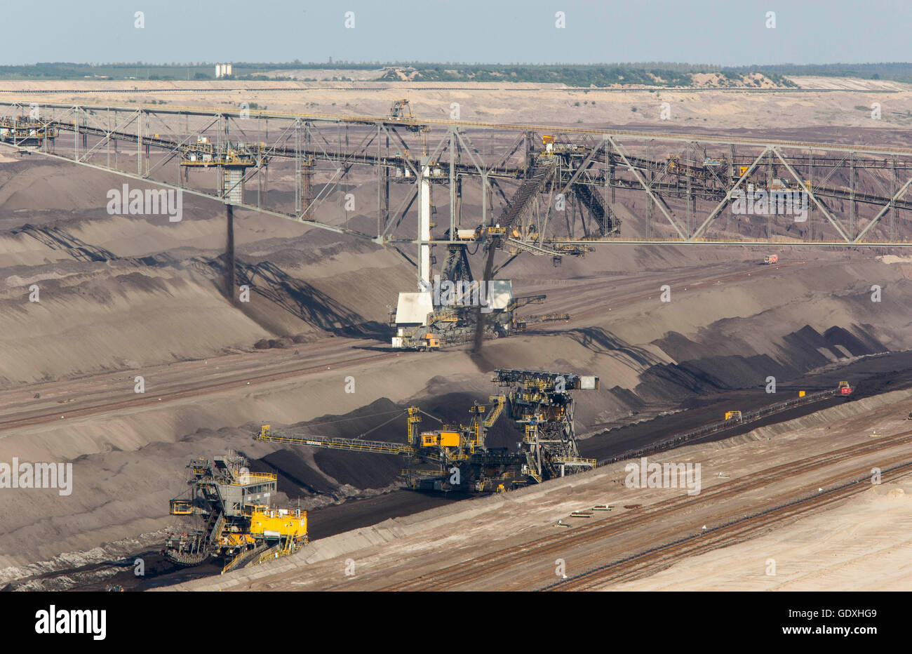 Der Tagebau abbauen Welzow verklagt von Vattenfall Stockfoto