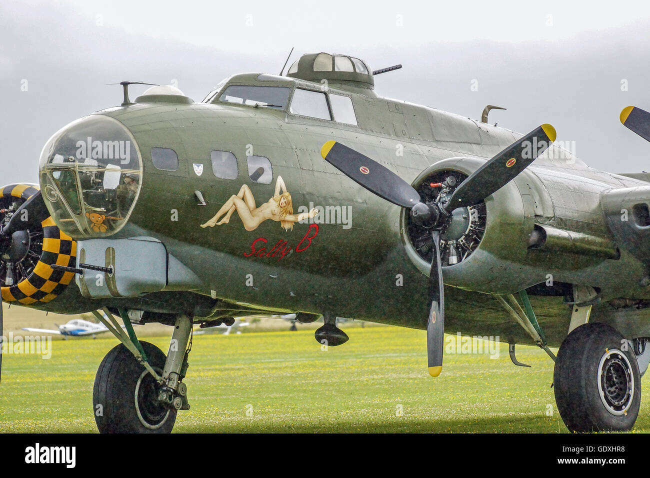 B-17 G Flying Fortress "Sally B" in Duxford Flying Legends Stockfoto