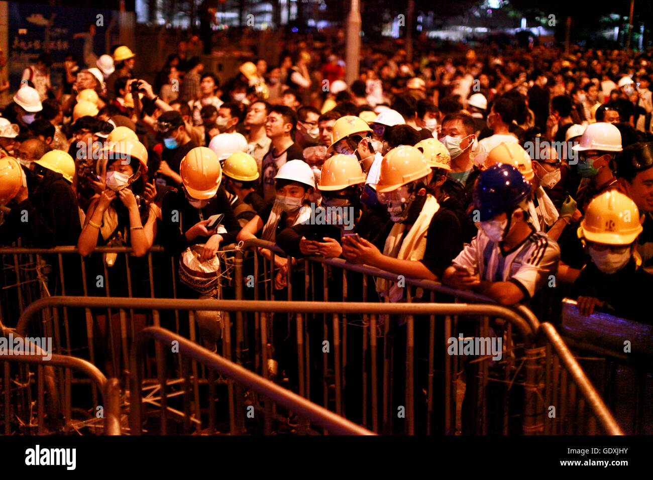 Demokratiebewegung in Hong Kong | Pro-Demokratie-Proteste in Hongkong Stockfoto