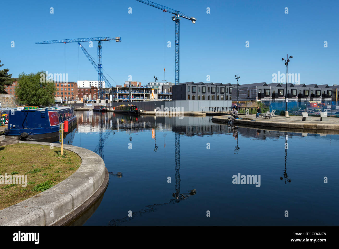 Die "Cotton Field Wharf" und "Haus" Entwicklungen im Cotton Field Park Marina, neue Islington, Ancoats, Manchester, England, UK Stockfoto