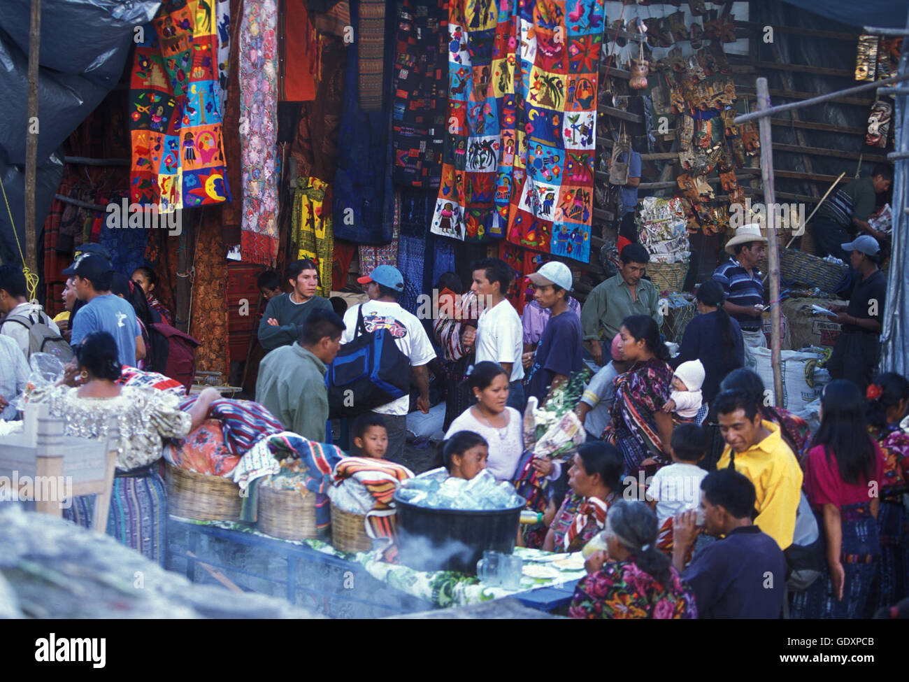 den Markt im Dorf von Chichi oder Chichicastenango in Guatemala in Mittelamerika. Stockfoto