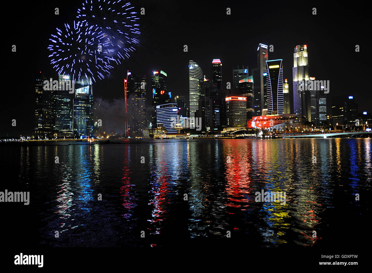 Singapur. 2015. Marina Bay Stockfoto