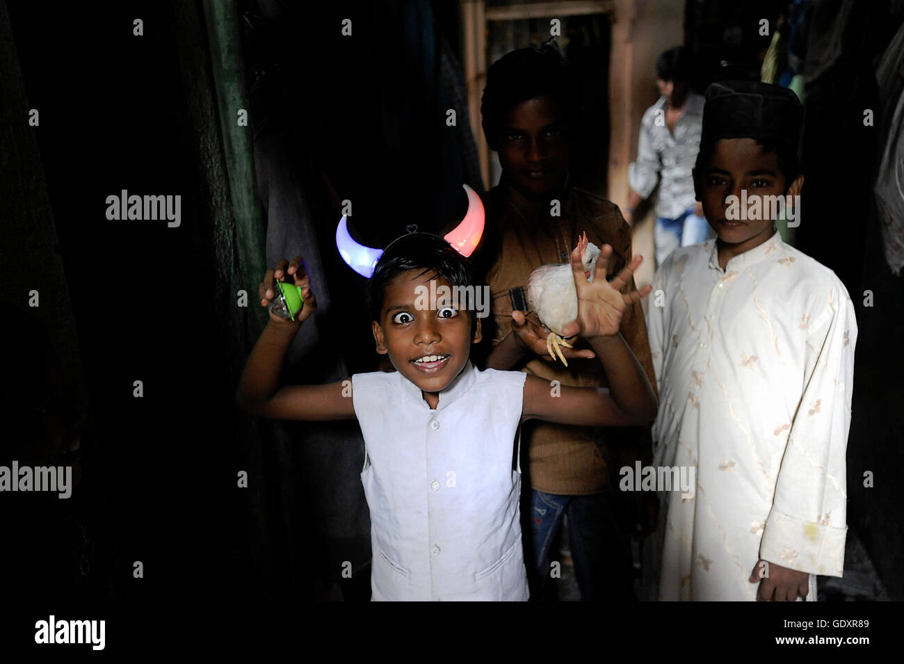 Indien. Mumbai. 2011. Dharavi Teufel Stockfoto